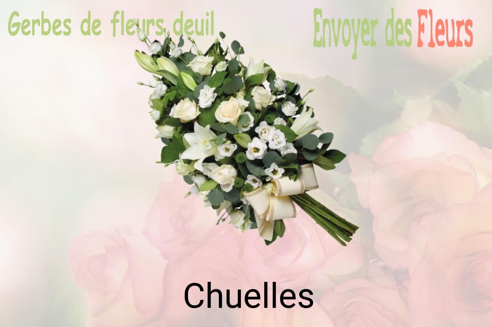 Gerbe de fleurs de deuil livrée à Chuelles